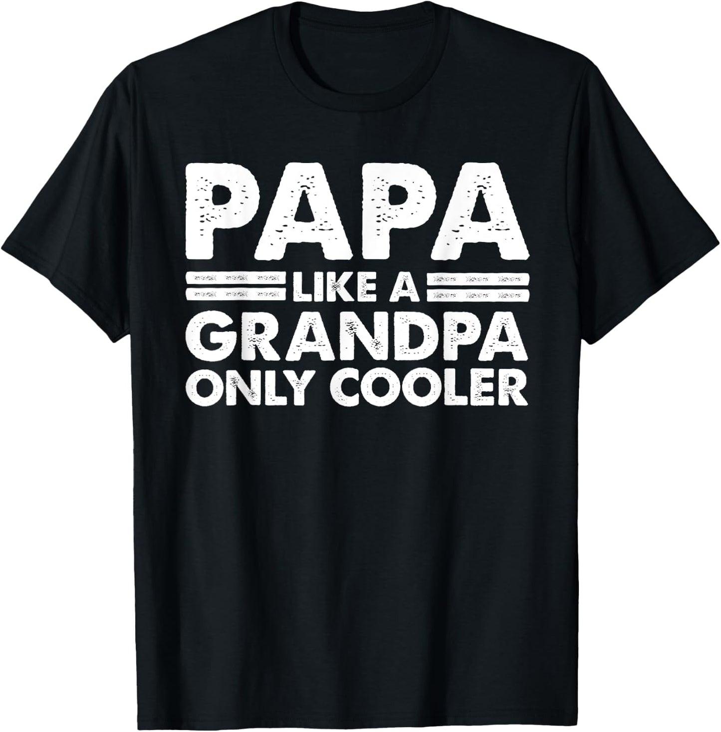 Funny Papa Design For Grandpa Papi Papaw From Grandkids Papa T-Shirt - T-Shirt | Black