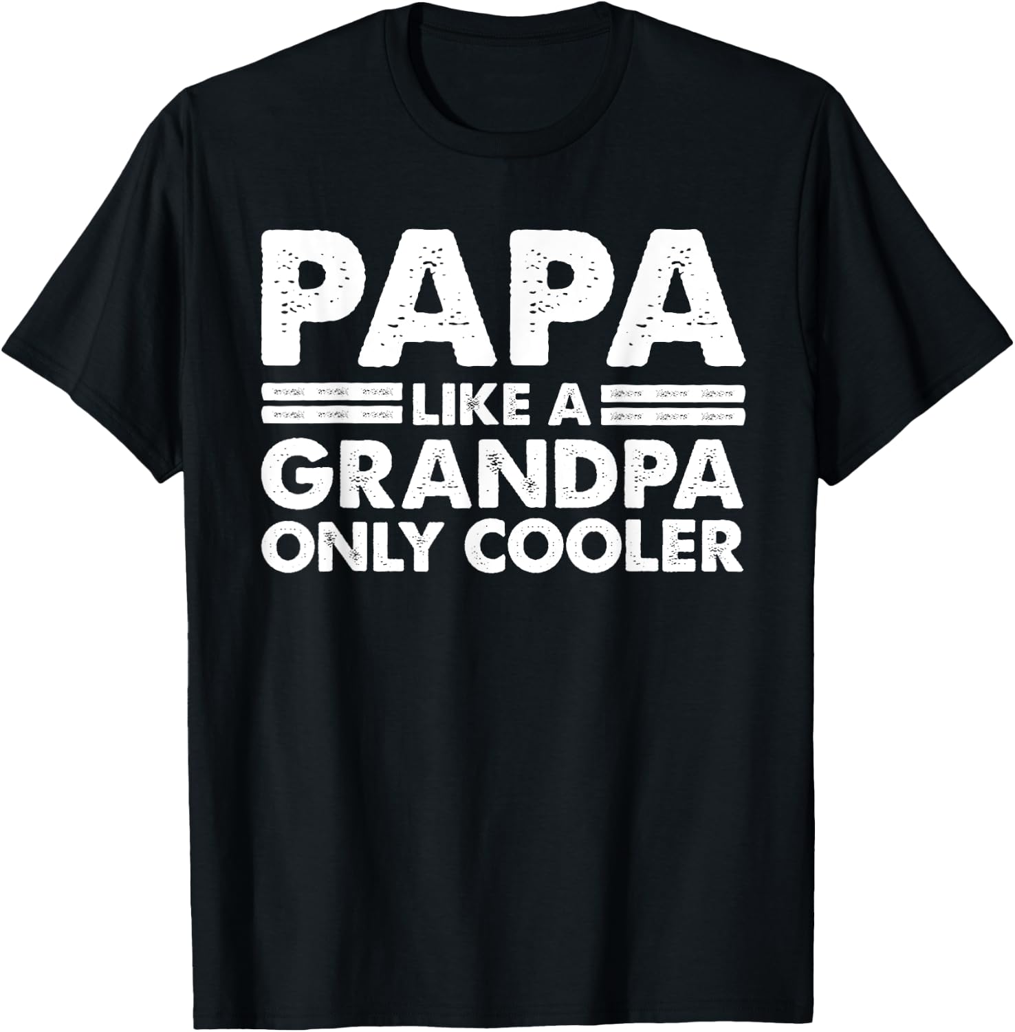 Funny Papa Design For Grandpa Papi Papaw From Grandkids Papa T-Shirt - T-Shirt | Black