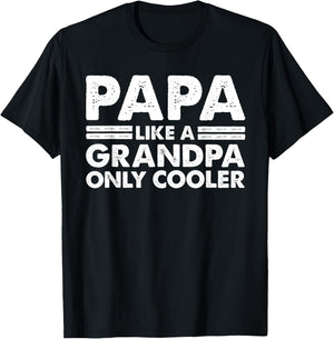 Funny Papa Design For Grandpa Papi Papaw From Grandkids Papa T-Shirt - T-Shirt | Black