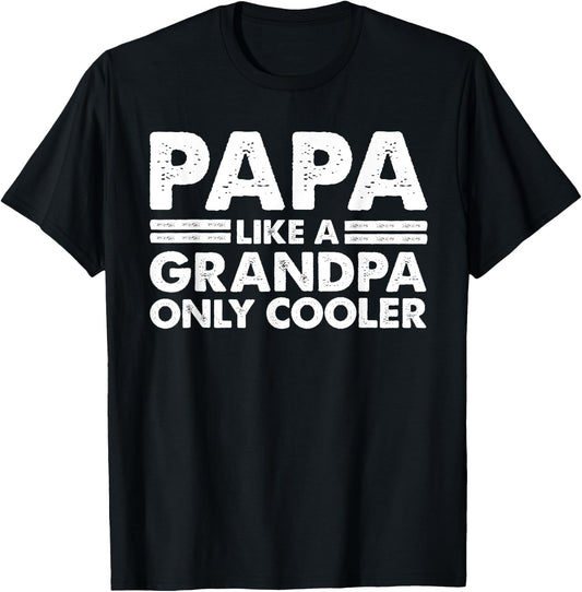 Funny Papa Design For Grandpa Papi Papaw From Grandkids Papa T-Shirt - T-Shirt | Black