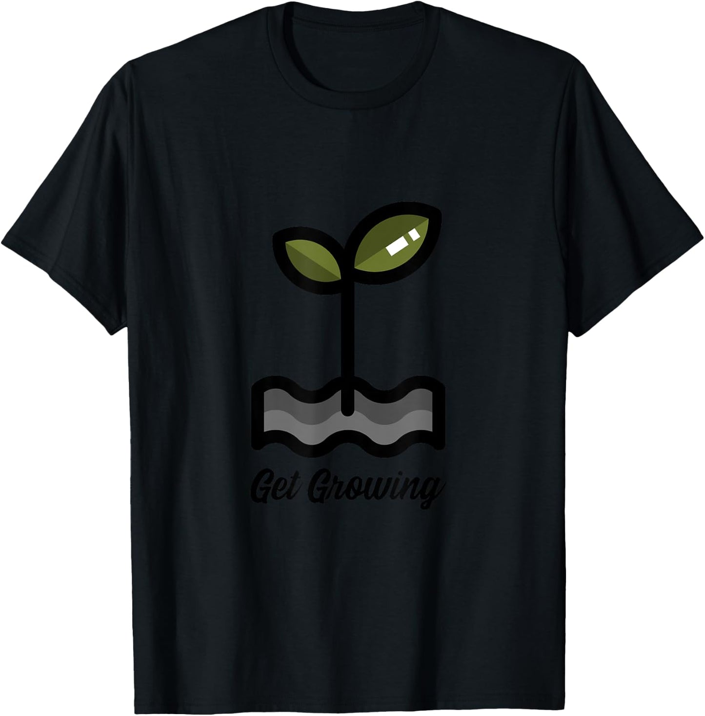 Get Growing / Gardening Sprouts Microgreens / Men and Women T-Shirt - T-Shirt | Black