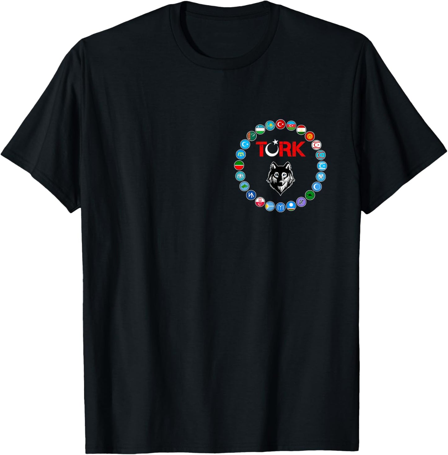 Kazakhstan,Gokturk,Turan,Turkey Flag,Turk Bayragi,Turkiye. T-Shirt - T-Shirt | Black