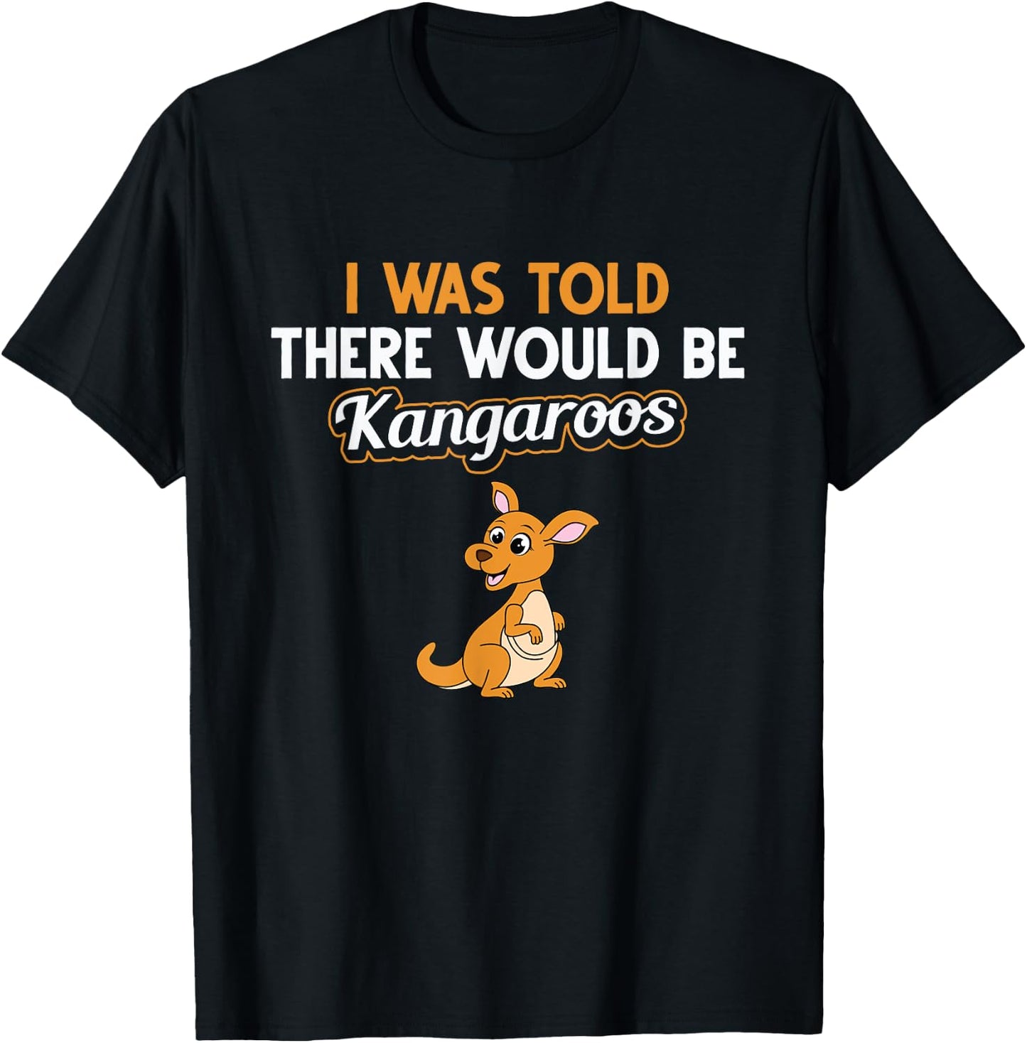 Kangaroo Design Men Women Boys Girls Kids Kangaroo Animal T-Shirt - T-Shirt | Black