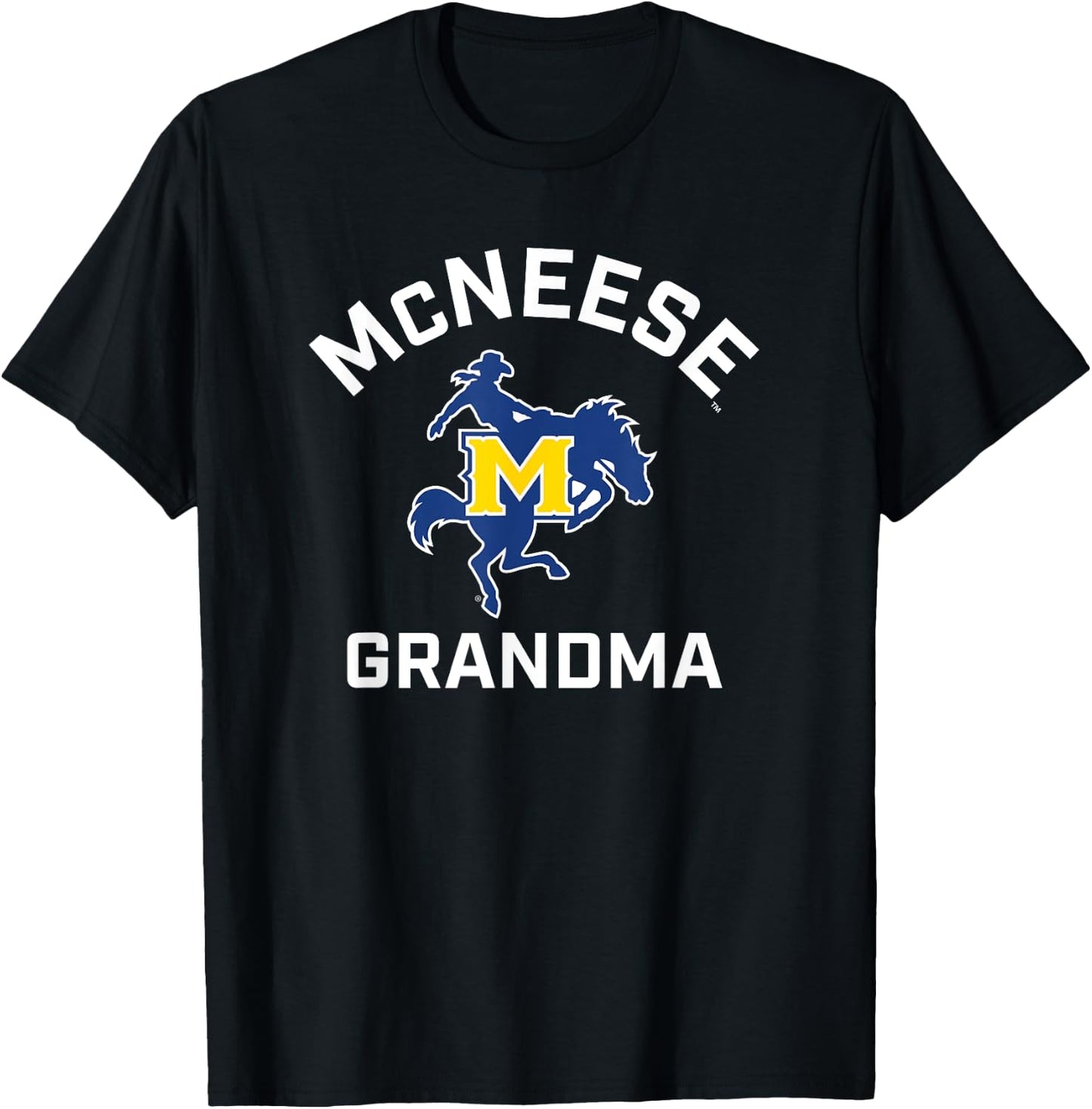 McNeese State University Cowboys Arched Grandma T-Shirt - T-Shirt | Black