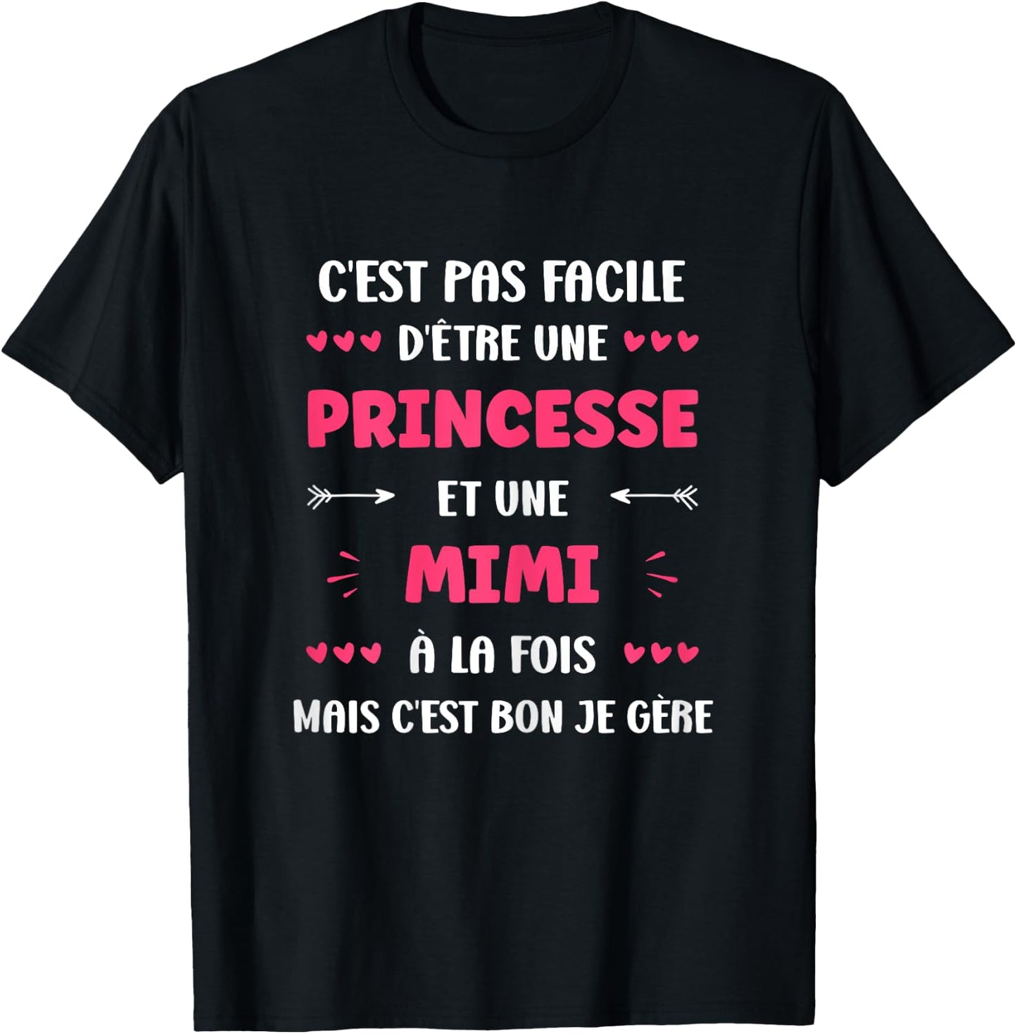 Princess Super Mimi Girl Name Funny Mimi , Black, Female X-Small T-Shirt - T-Shirt | Black