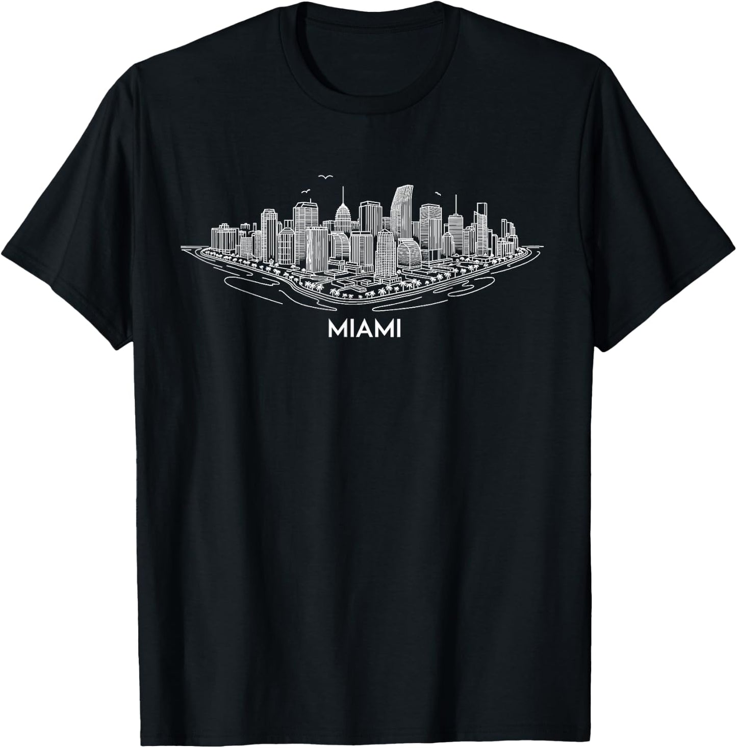 Miami Men Florida Vibrant Colorful Florida Miami Souvenir T-Shirt - T-Shirt | Black