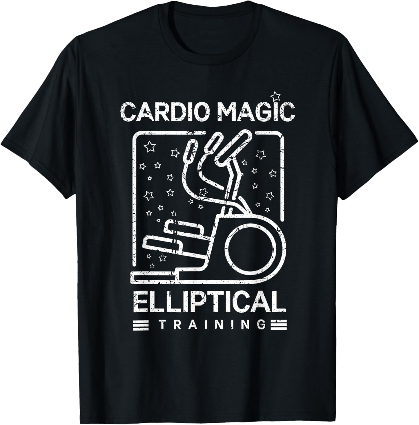 Cardio Magic Elliptical Training for Gymgoers T-Shirt - T-Shirt | Black