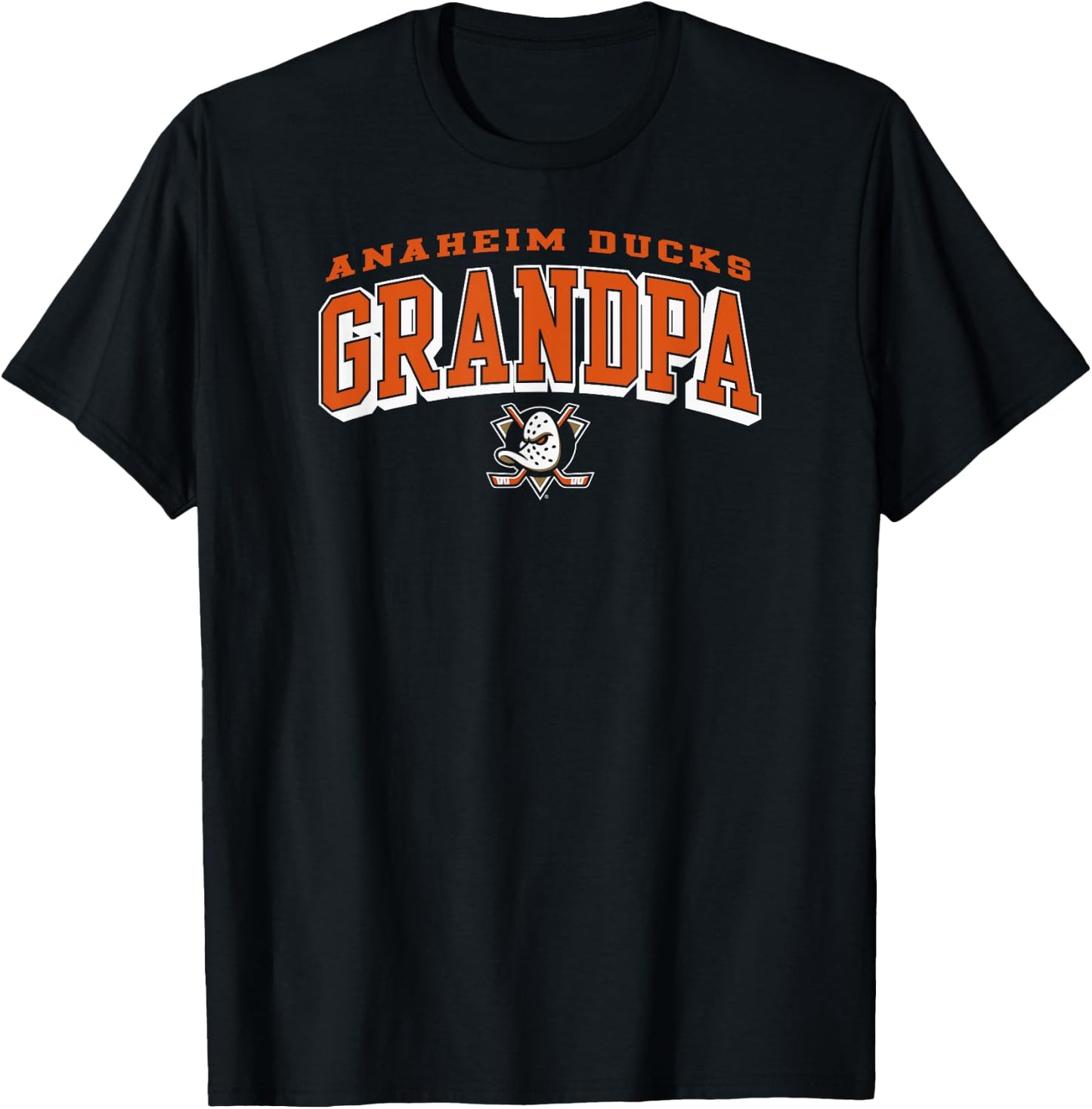 Anaheim Ducks Grandpa Arch Black NHL Officially Licensed T-Shirt - T-Shirt | Black