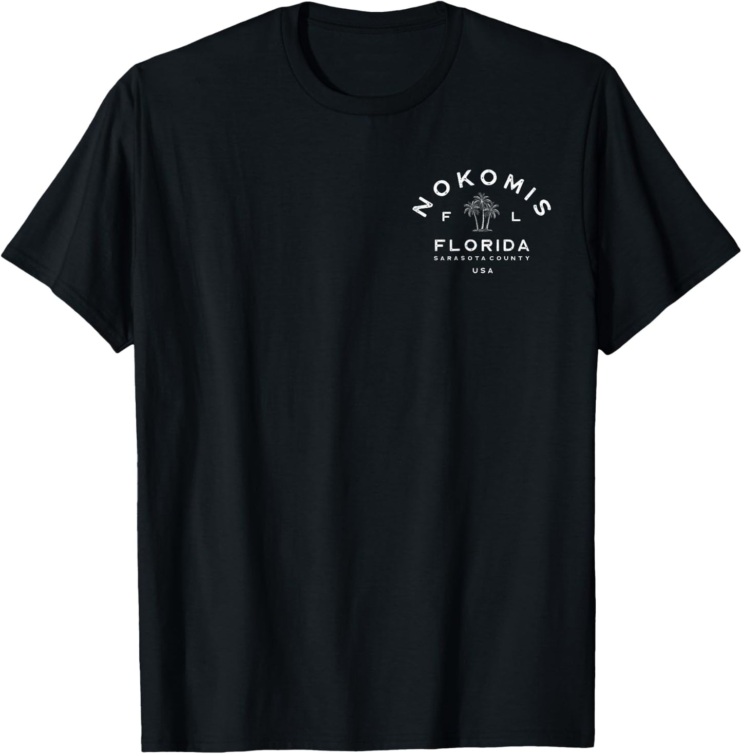 Nokomis Florida FL Beach Vacation Palm Trees Souvenir T-Shirt - T-Shirt | Black