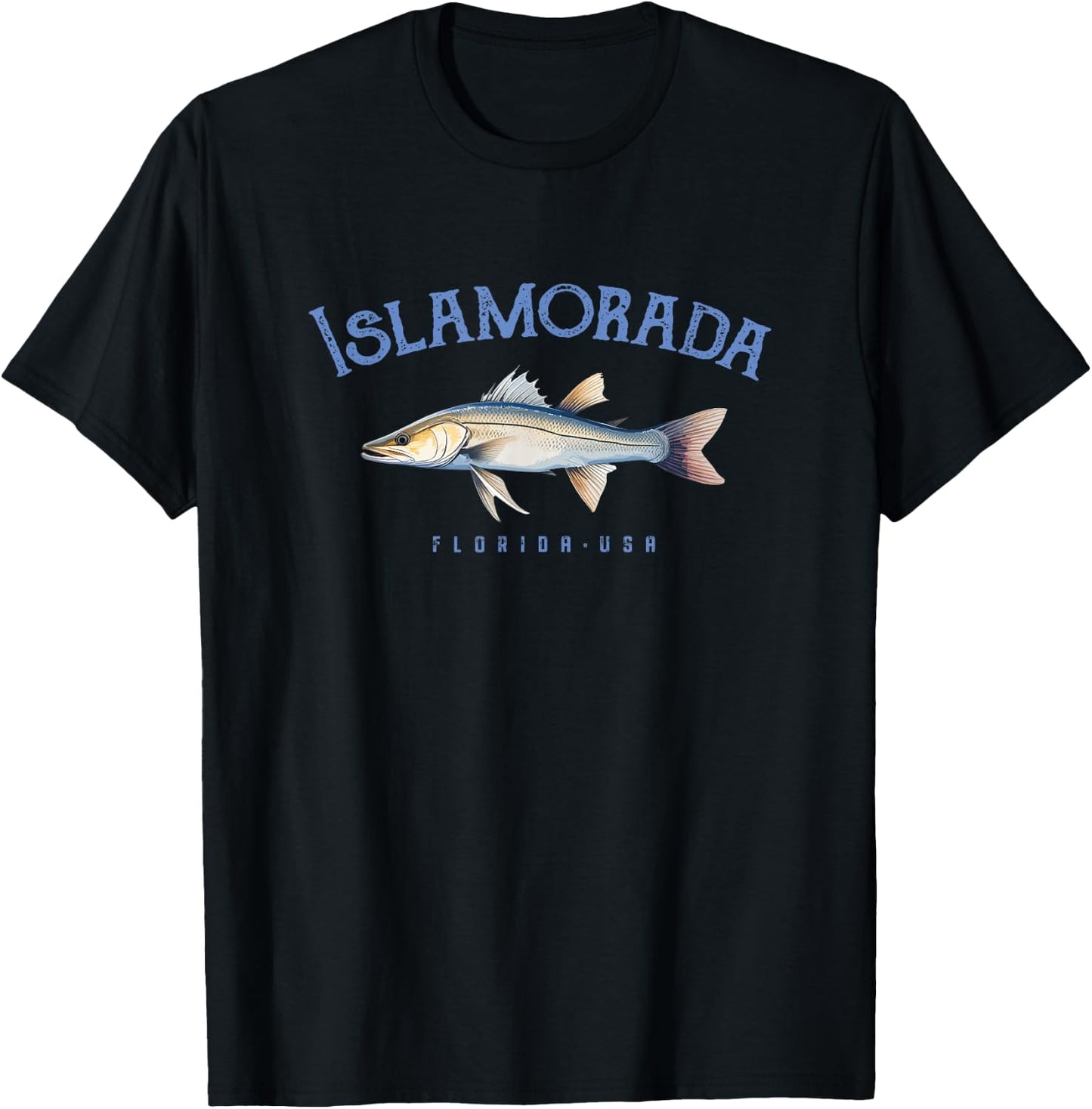 Islamorada Florida Keys Snook Fishing Design T-Shirt - T-Shirt | Black