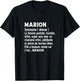 Woman Humor Personalized Gift Name Marion Definition T-Shirt - T-Shirt | Black