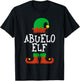 Family I'm The Abuelo Elf Christmas Pajama Matching Funny T-Shirt - T-Shirt | Black