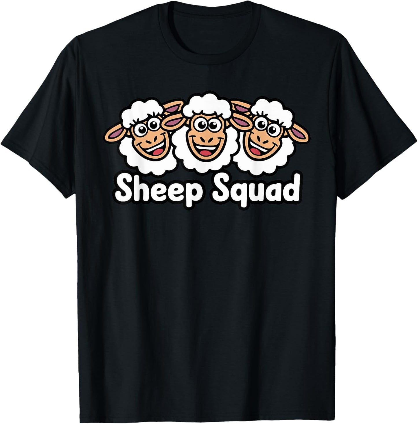 Sheep Squad for Sheep Lover Shirt | Cool Sheep T-Shirt - T-Shirt | Black
