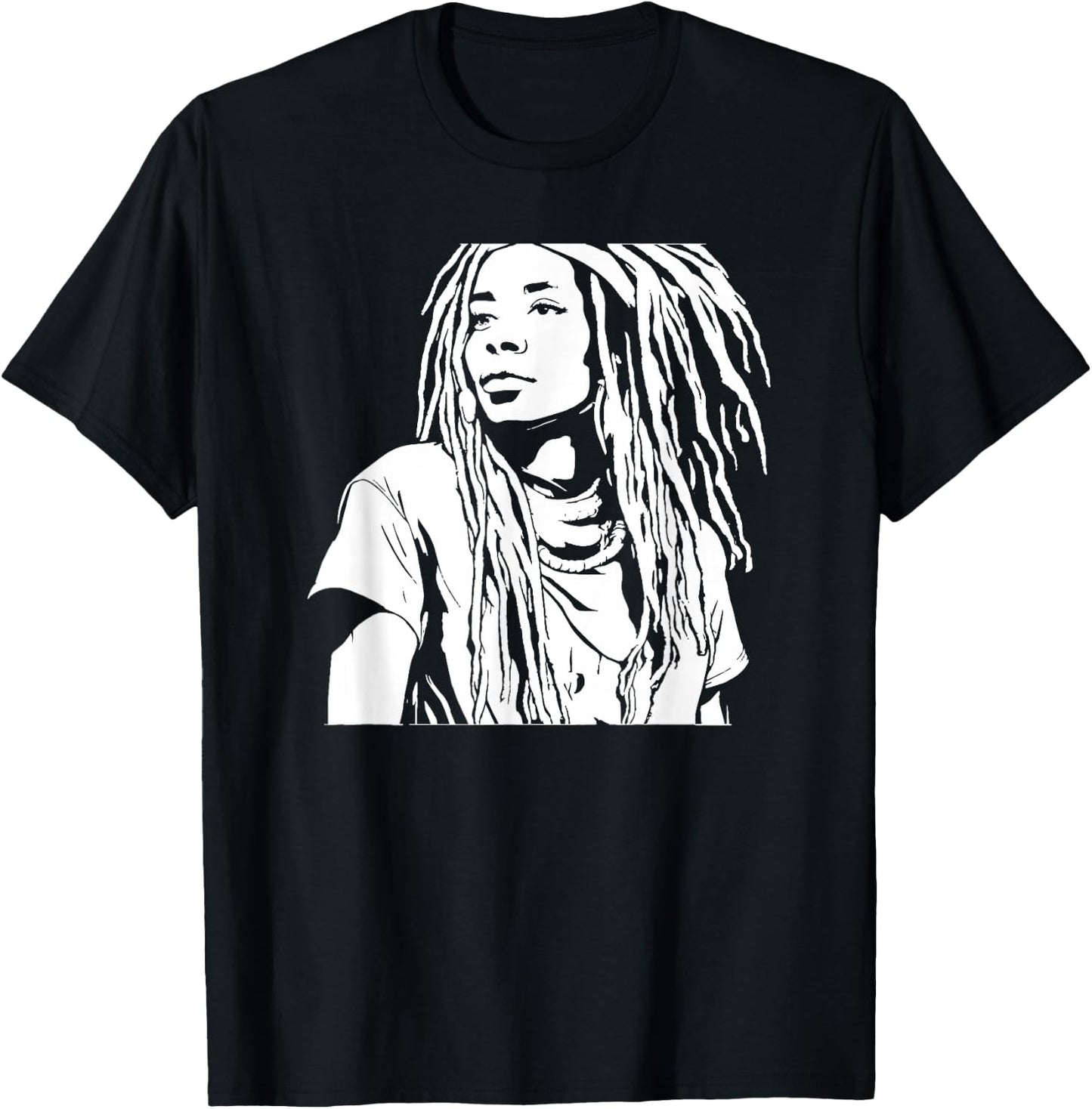 Rasta Hair Hairstyle - Rastafari Dreads Dreadlocks , black T-Shirt - T-Shirt | Black