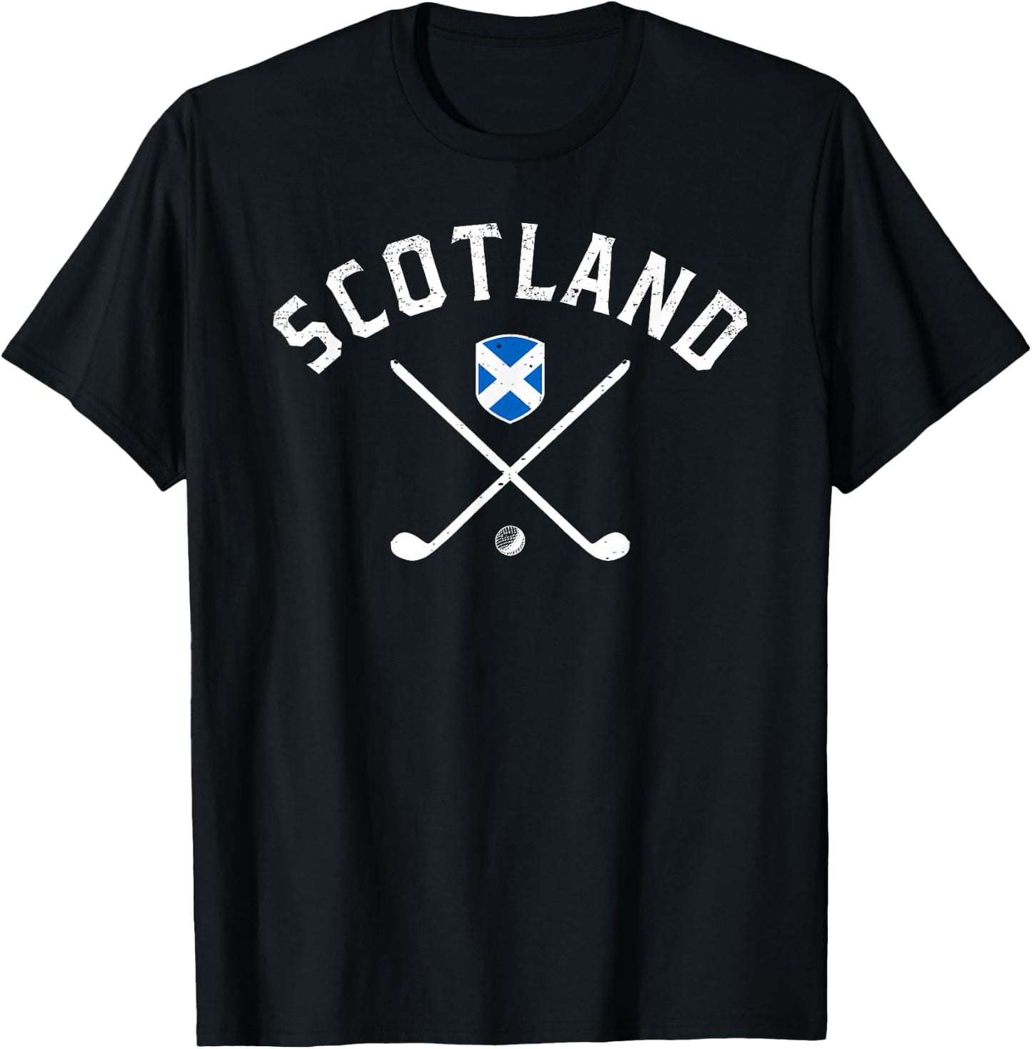 Scotland Golf - Scottish Flag Golf T-Shirt - T-Shirt | Black