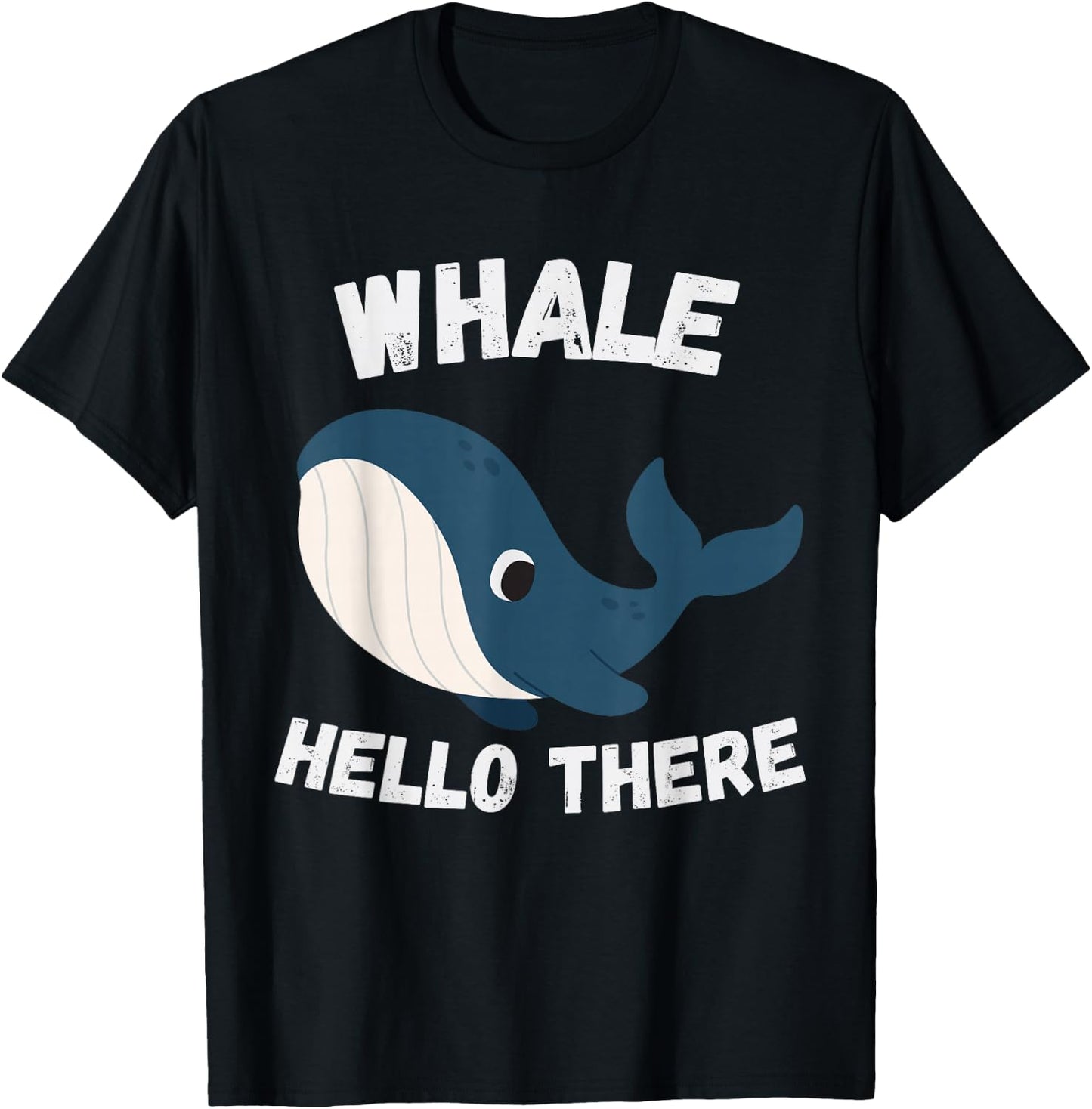 Whale Hello There Funny Whale Colleagues Hello T-Shirt - T-Shirt | Black