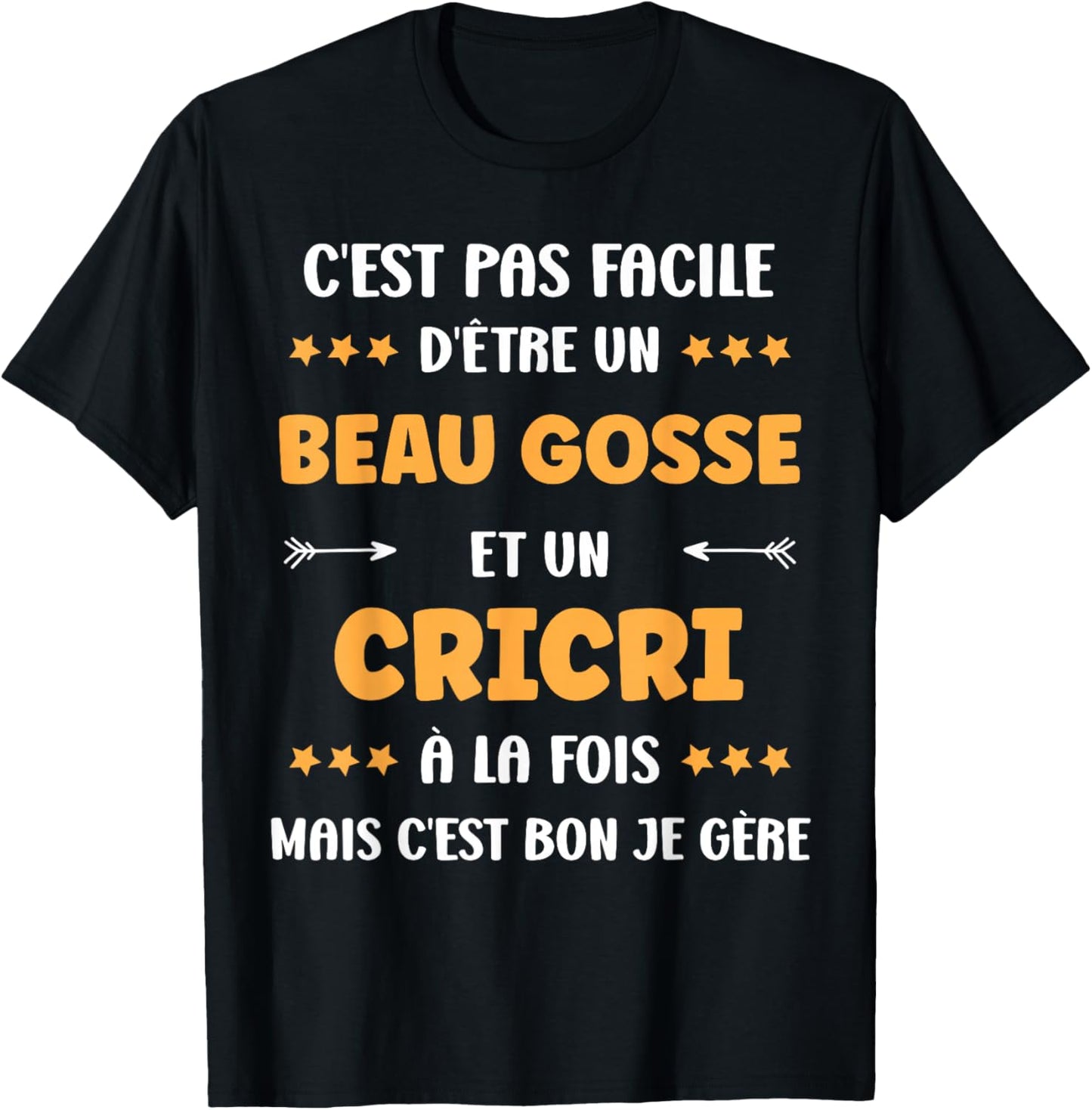 Beau Gosse Cricri Citation Humour prénom Cricri T-Shirt - T-Shirt | Black
