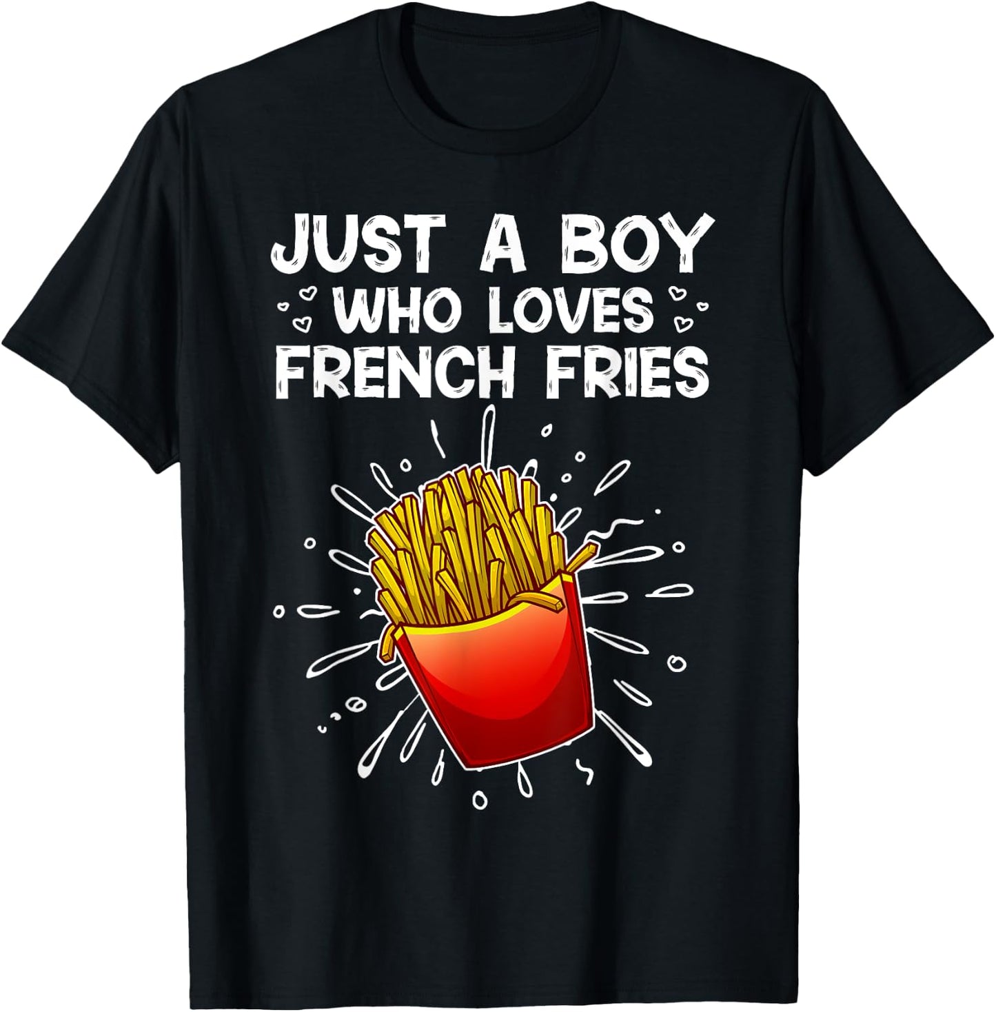 Cool French Fries For Boys Kids Sweet Potato Chef Fast Food T-Shirt - T-Shirt | Black