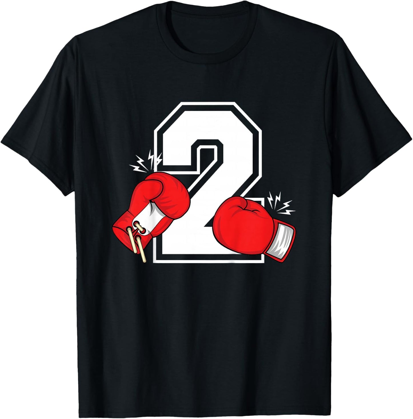 Kids 2nd Birthday Boxing Boy 2 Year Old Boxer Bday Party T-Shirt - T-Shirt | Black