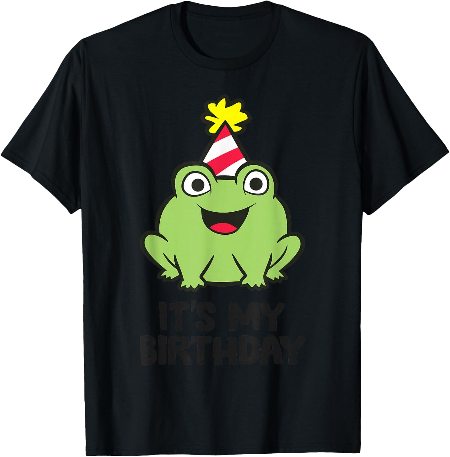 Its My Birthday Amphibian Frog Themed Birthday T-Shirt - T-Shirt | Black