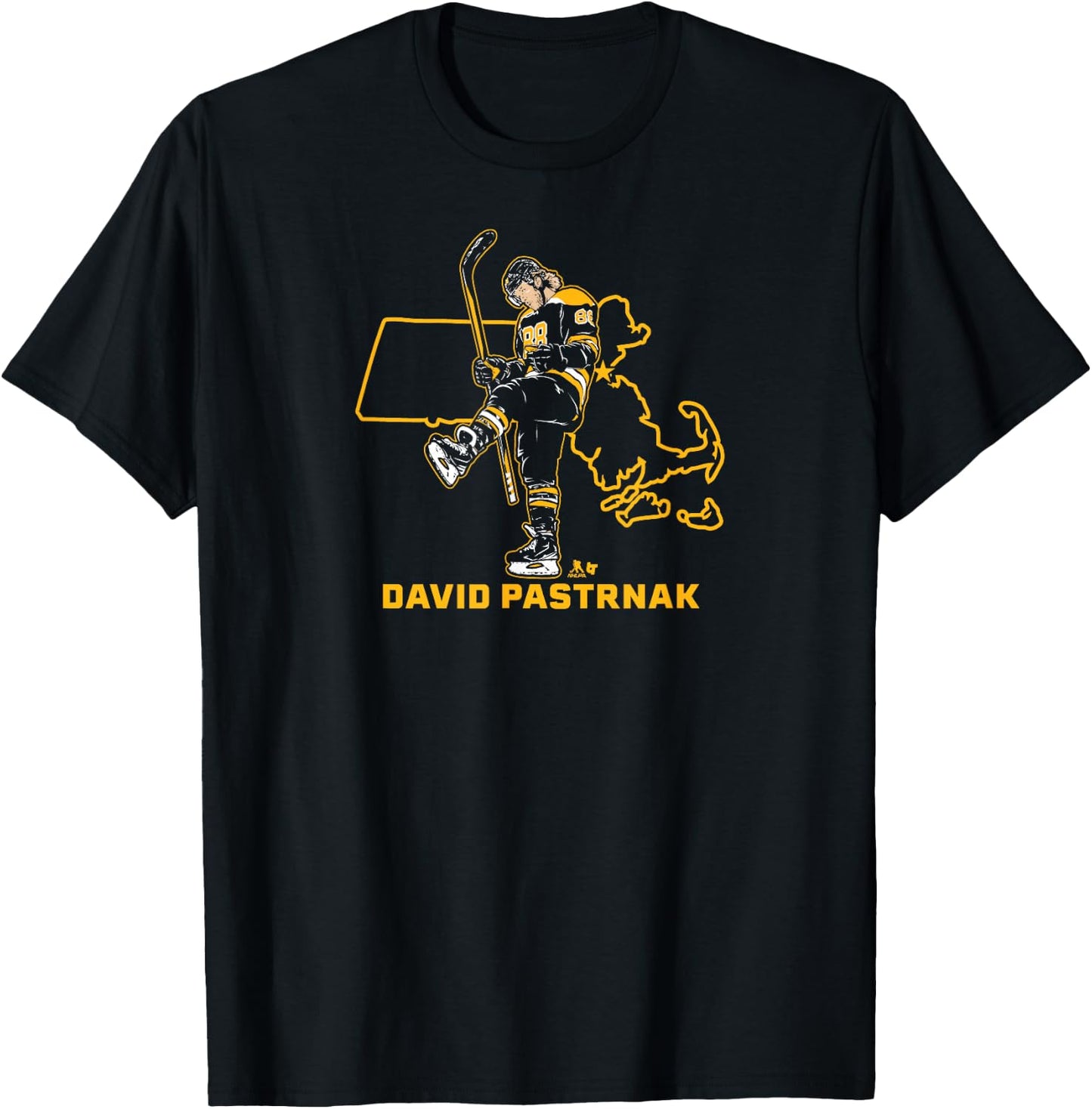 David Pastrnak: State Star - Boston Hockey T-Shirt - T-Shirt | Black