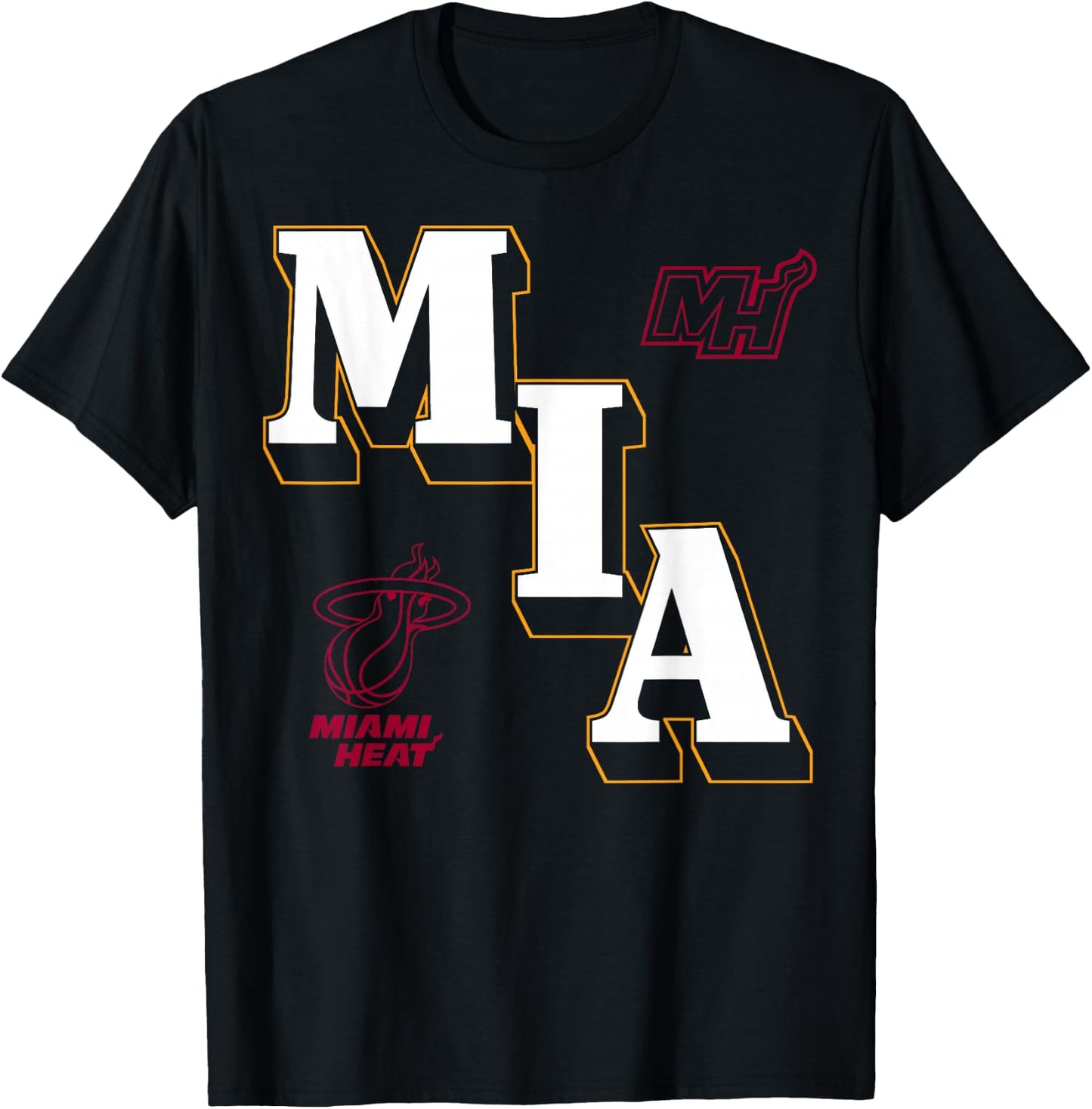 NBA – Miami Heat Angled Logo T-Shirt - T-Shirt | Black