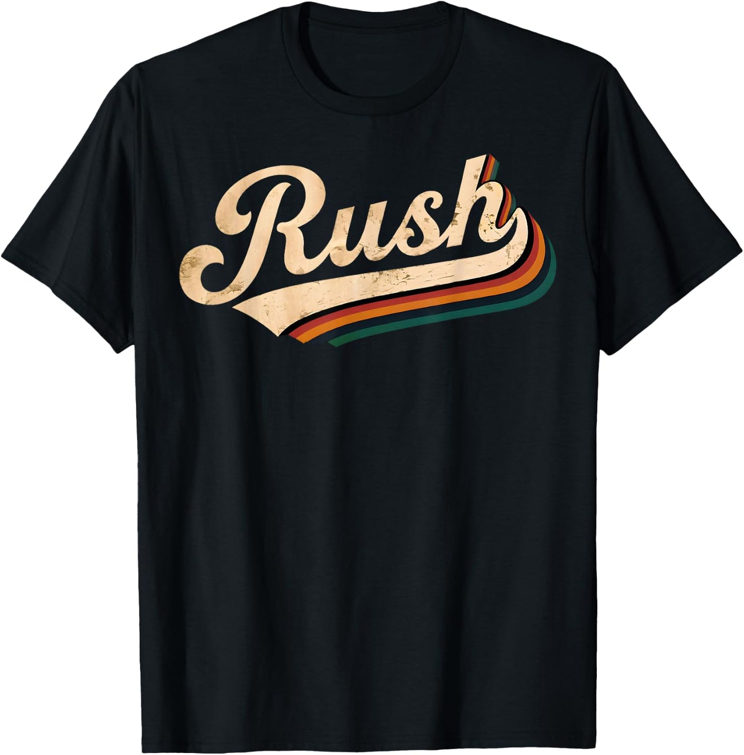 Vintage Rush Name Classic Gifts Women Kid T-Shirt - T-Shirt | Black