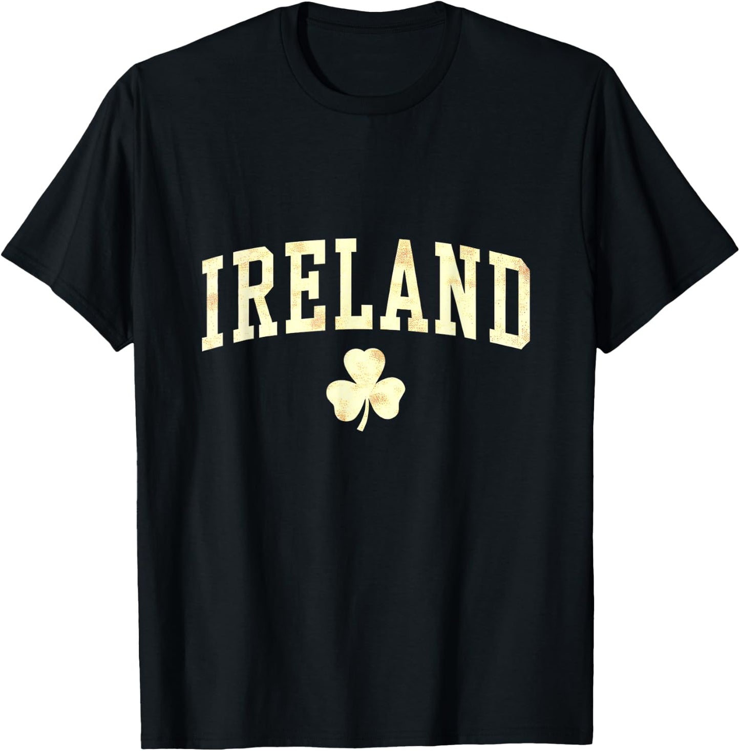 Ireland Shamrock Clover Irish Vintage St Patrick's Day T-Shirt - T-Shirt | Black