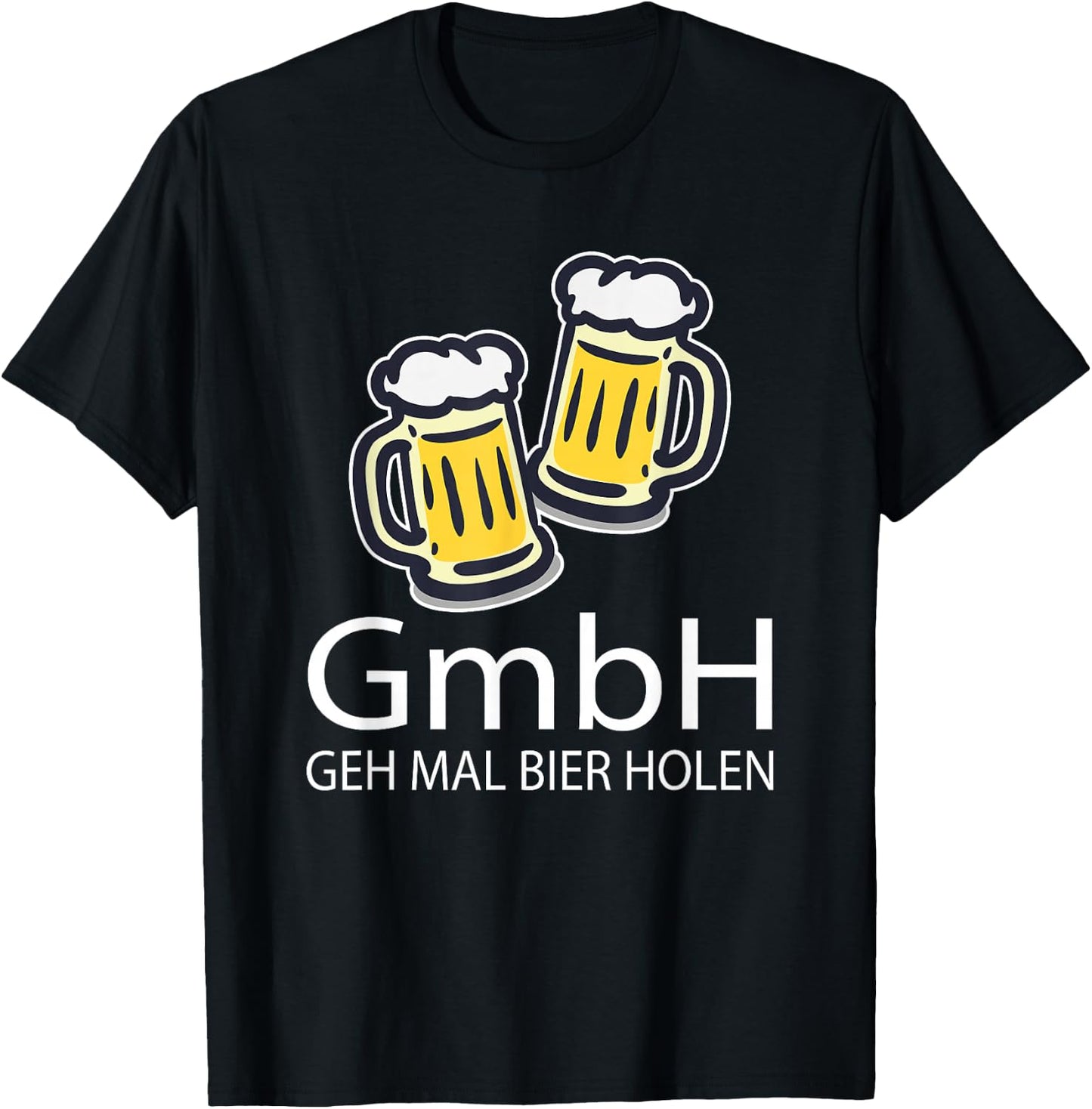 Beer Drink Saying GmbH Geh mal Bier Holen Fun Funny , black T-Shirt - T-Shirt | Black