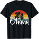 Ohana Hawaii Hibiscus Flower 70s Retro Family Holiday T-Shirt - T-Shirt | Black