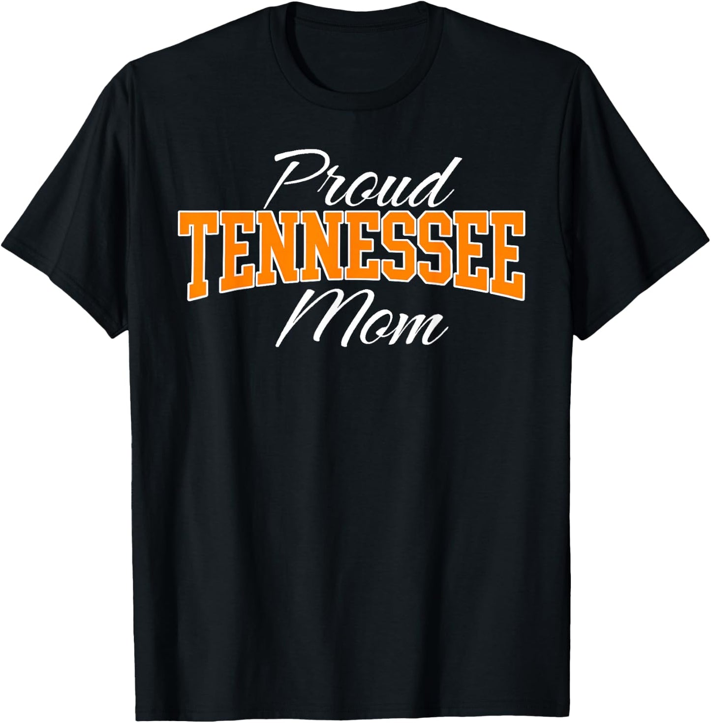 Tennessee Mom | Classic TN Orange Vintage Varsity T-Shirt - T-Shirt | Black