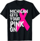 Breast Cancer Awareness Survivor Fight Like MICHIGAN T-Shirt - T-Shirt | Black