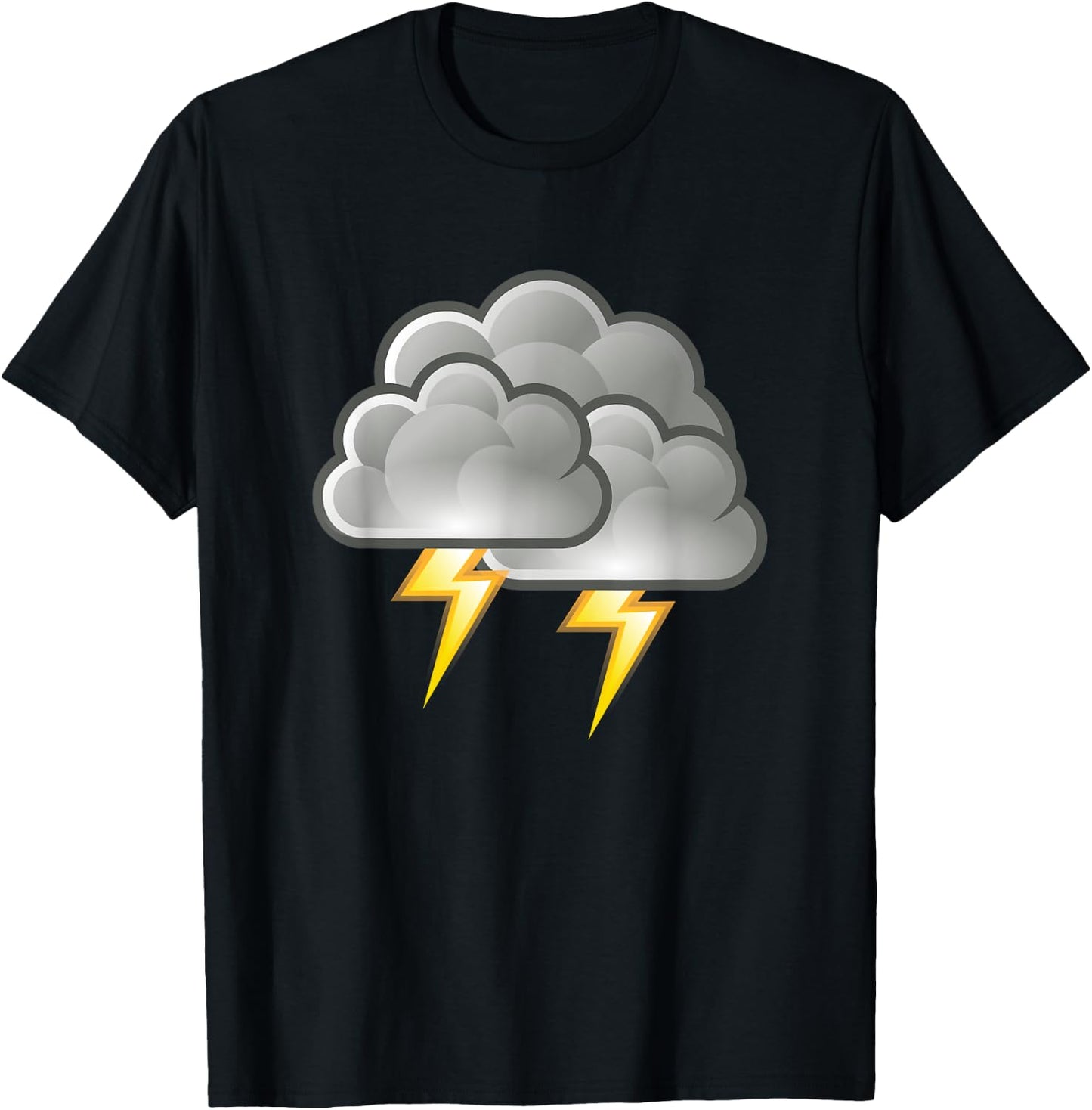 Clouds With Lightning Halloween Costume Funny Halloween T-Shirt - T-Shirt | Black