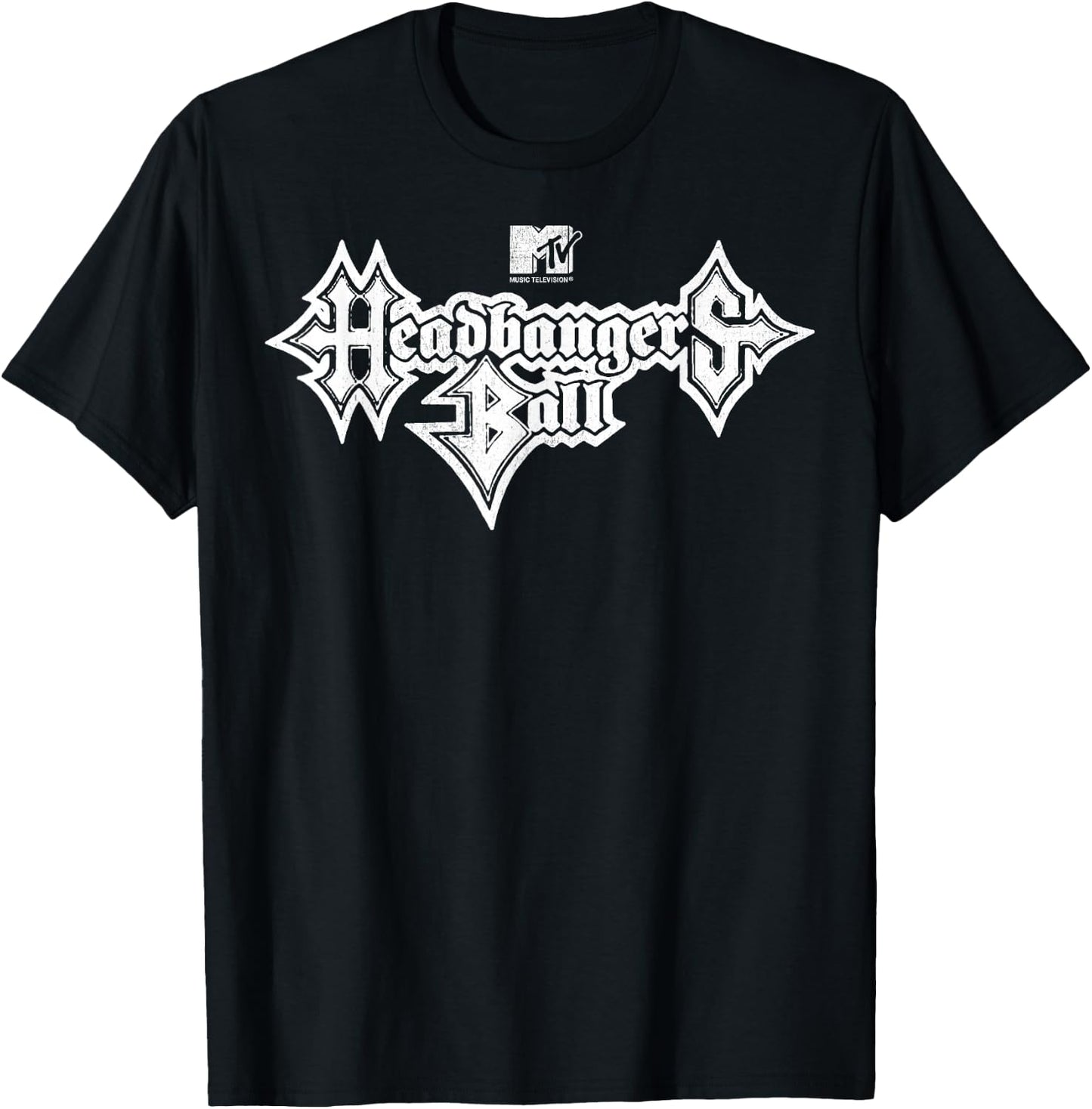 MTV Headbangers Ball Outline Logo T-Shirt - T-Shirt | Black