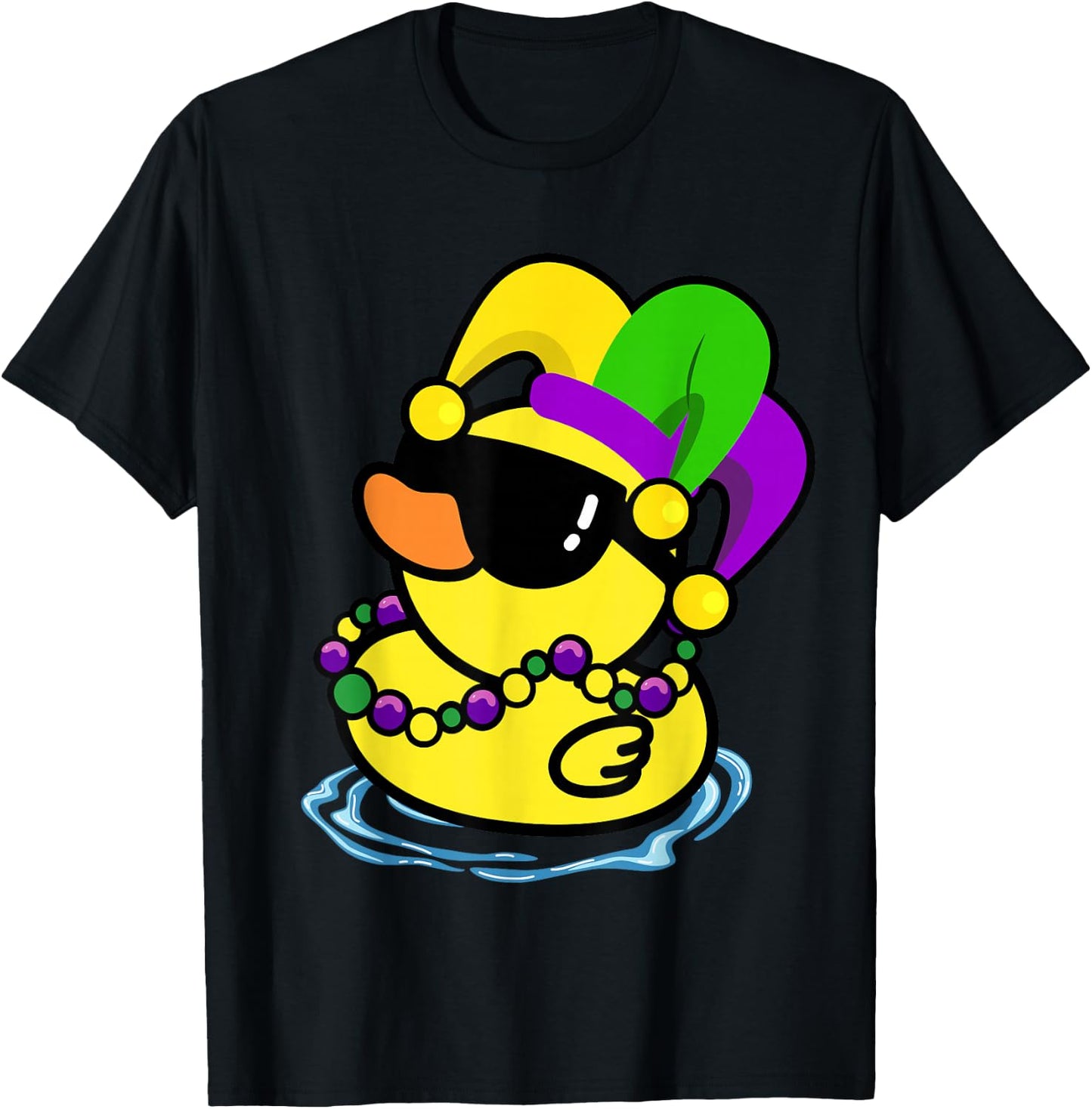 Cool Mardi Gras Duck New Orleans Carnival Party Women Men T-Shirt - T-Shirt | Black