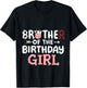 Brother of the Birthday Girl Cow Farm Party Matching Family T-Shirt - T-Shirt | Black