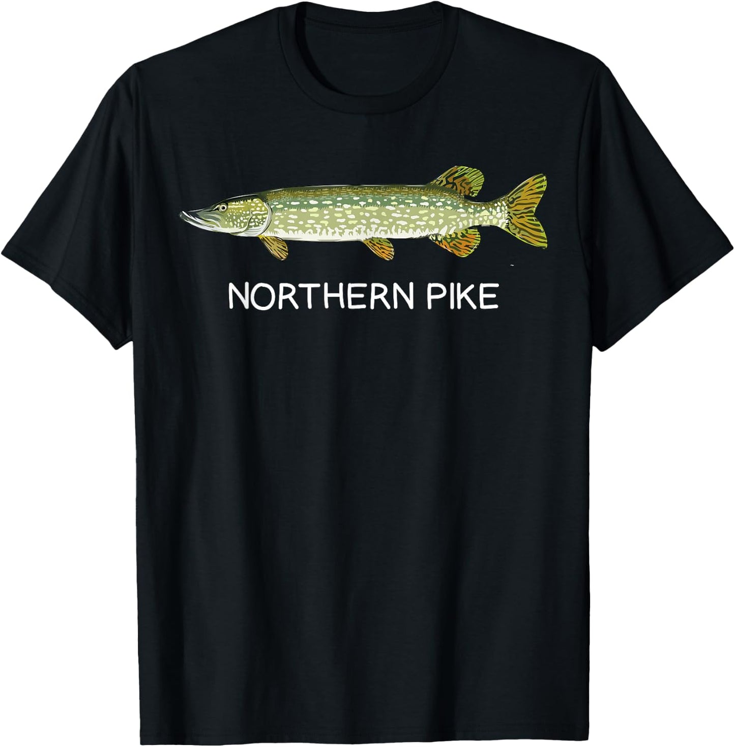 Northern Pike Freshwater Game Fish T-Shirt - T-Shirt | Black