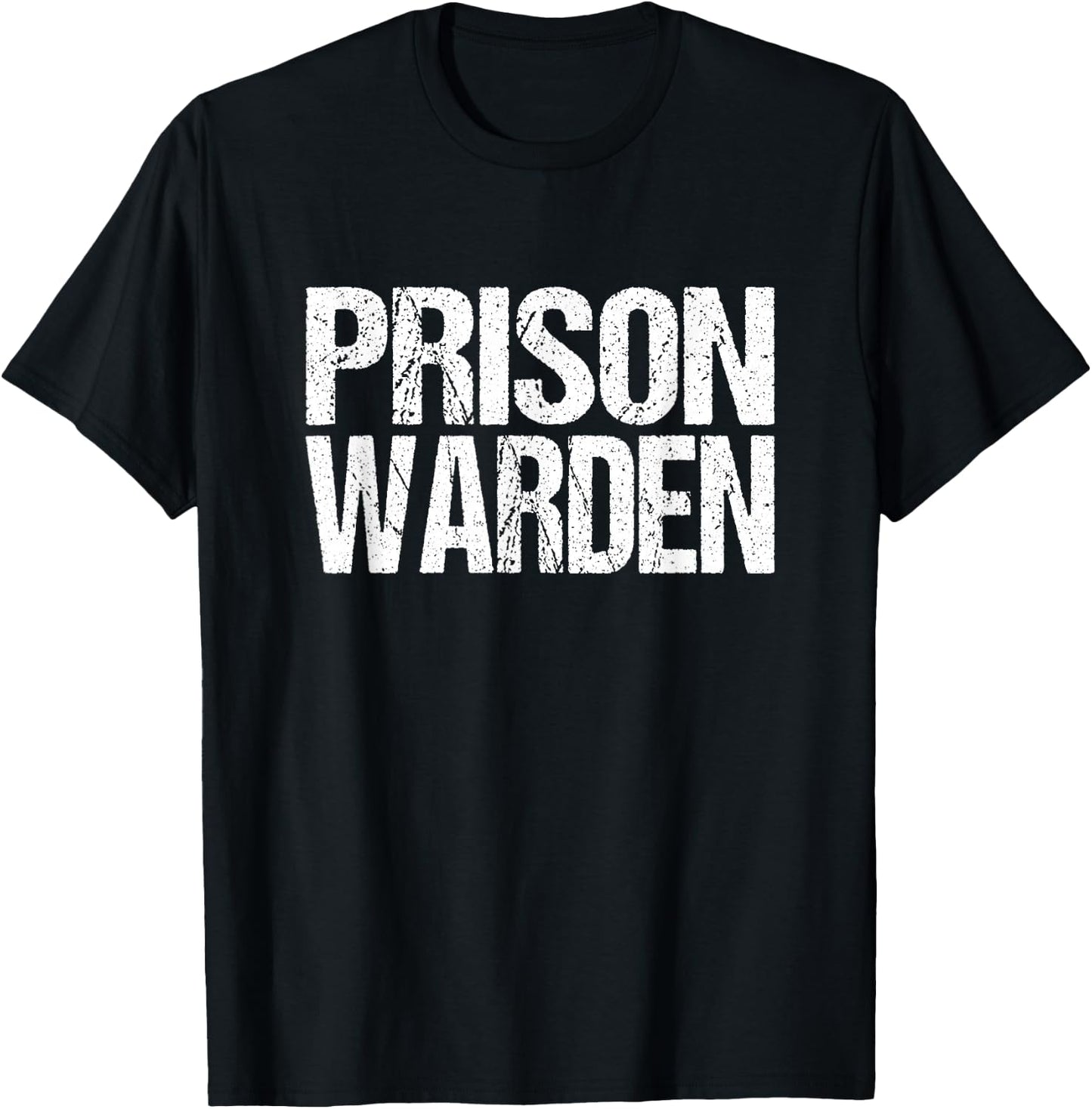 Prison Warden Police Officer Guard Lazy Halloween Costume T-Shirt - T-Shirt | Black