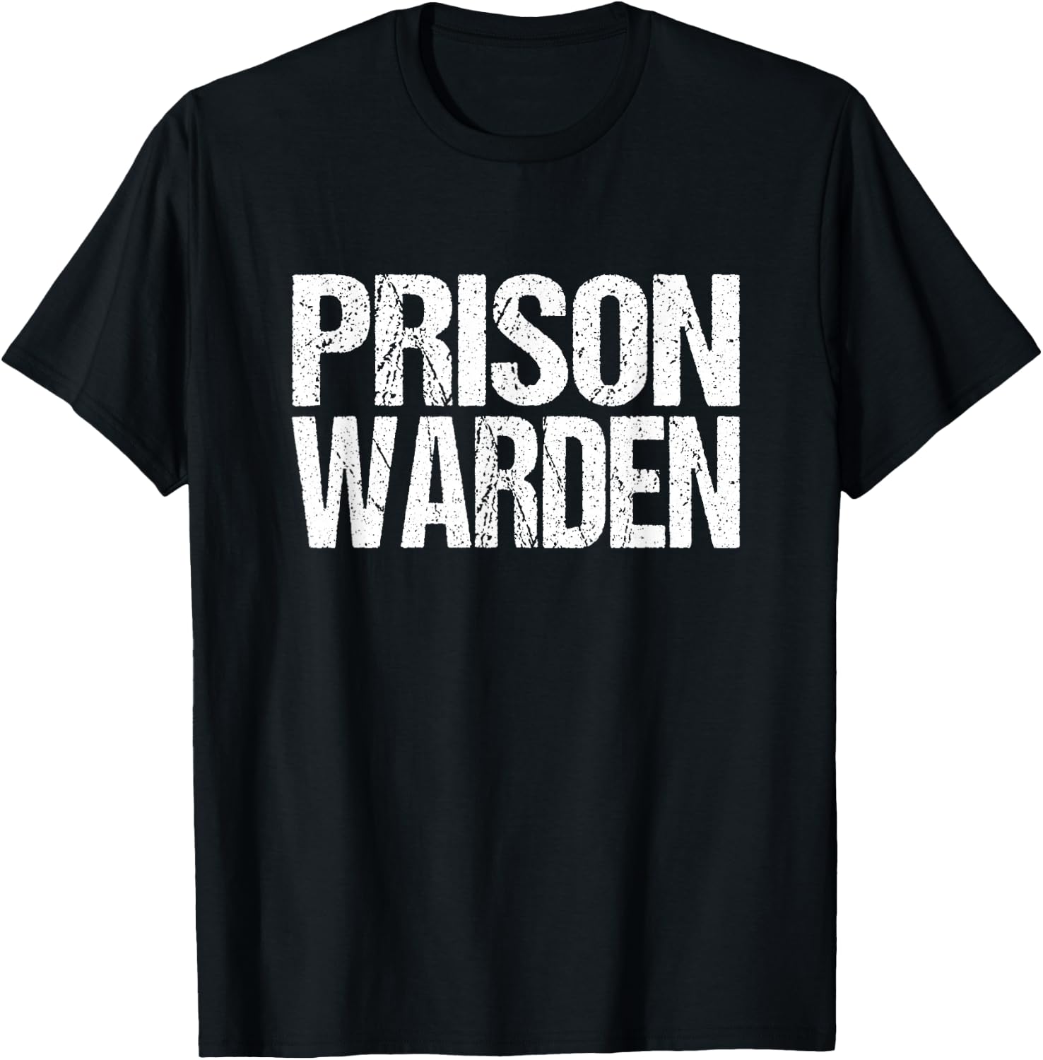 Prison Warden Police Officer Guard Lazy Halloween Costume T-Shirt - T-Shirt | Black