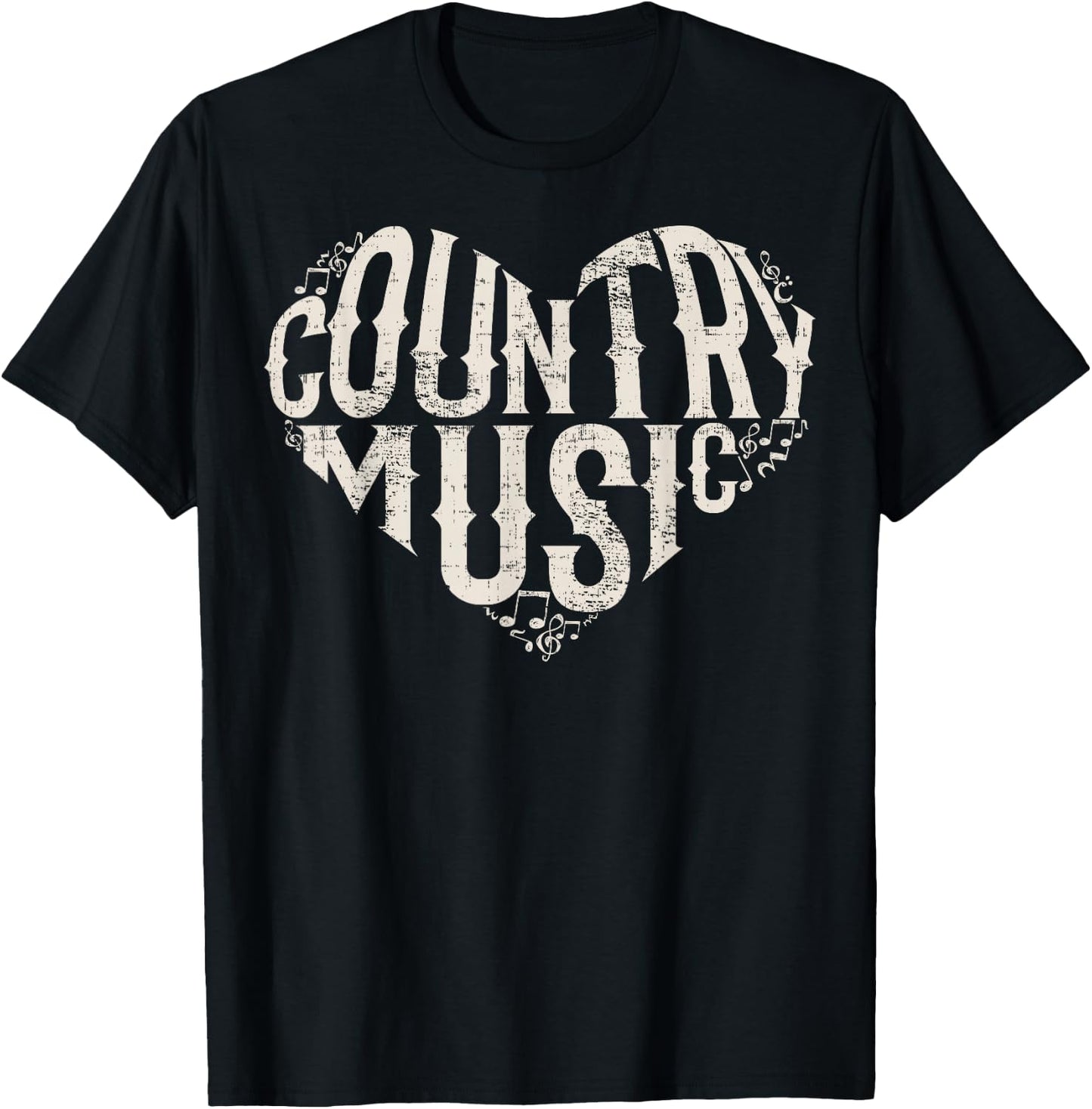 I Love Country Design Country Music Lover Gift Small T-Shirt - T-Shirt | Black