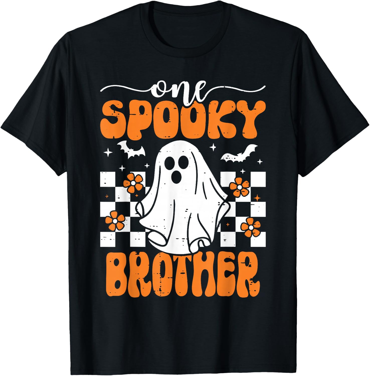 One Spooky Brother Matching Family Halloween Costumes T-Shirt - T-Shirt | Black