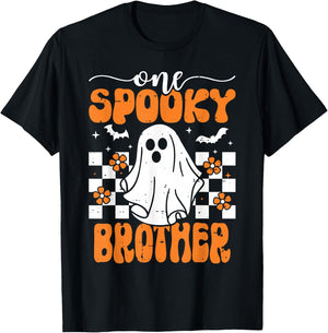 One Spooky Brother Matching Family Halloween Costumes T-Shirt - T-Shirt | Black