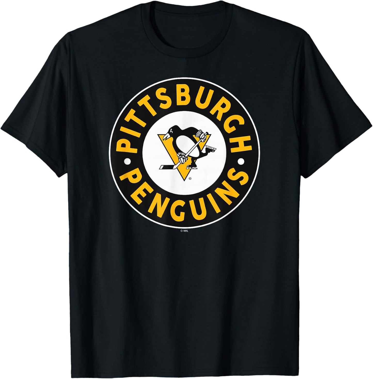 Pittsburgh Penguins Symbol Dark Heather Officially Licensed T-Shirt - T-Shirt | Black