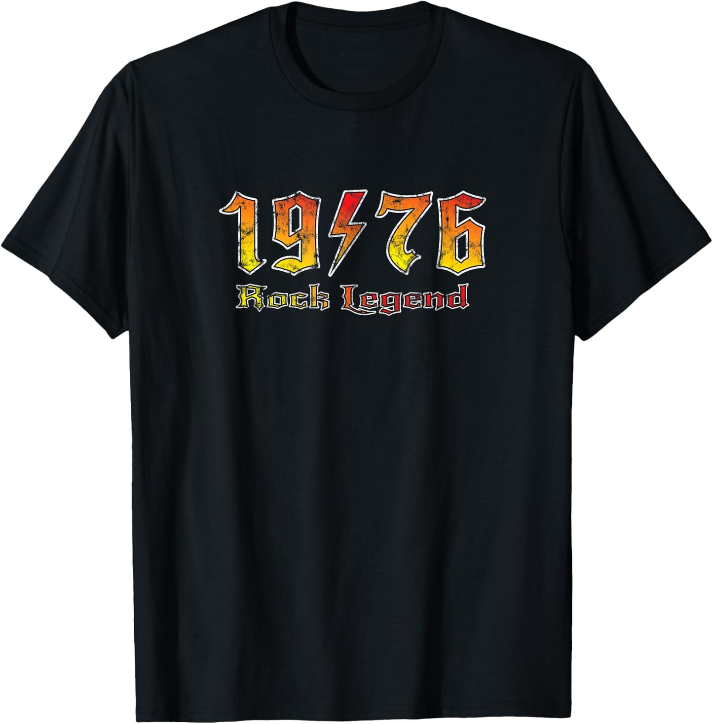 Rock Legend Since 1976 Thunderstruck Vintage Men Women T-Shirt - T-Shirt | Black
