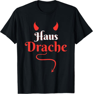 Gothic Hausfrau Hausmann Sarkasmus Spruch Hausdrache T-Shirt - T-Shirt | Black