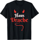 Gothic Hausfrau Hausmann Sarkasmus Spruch Hausdrache T-Shirt - T-Shirt | Black