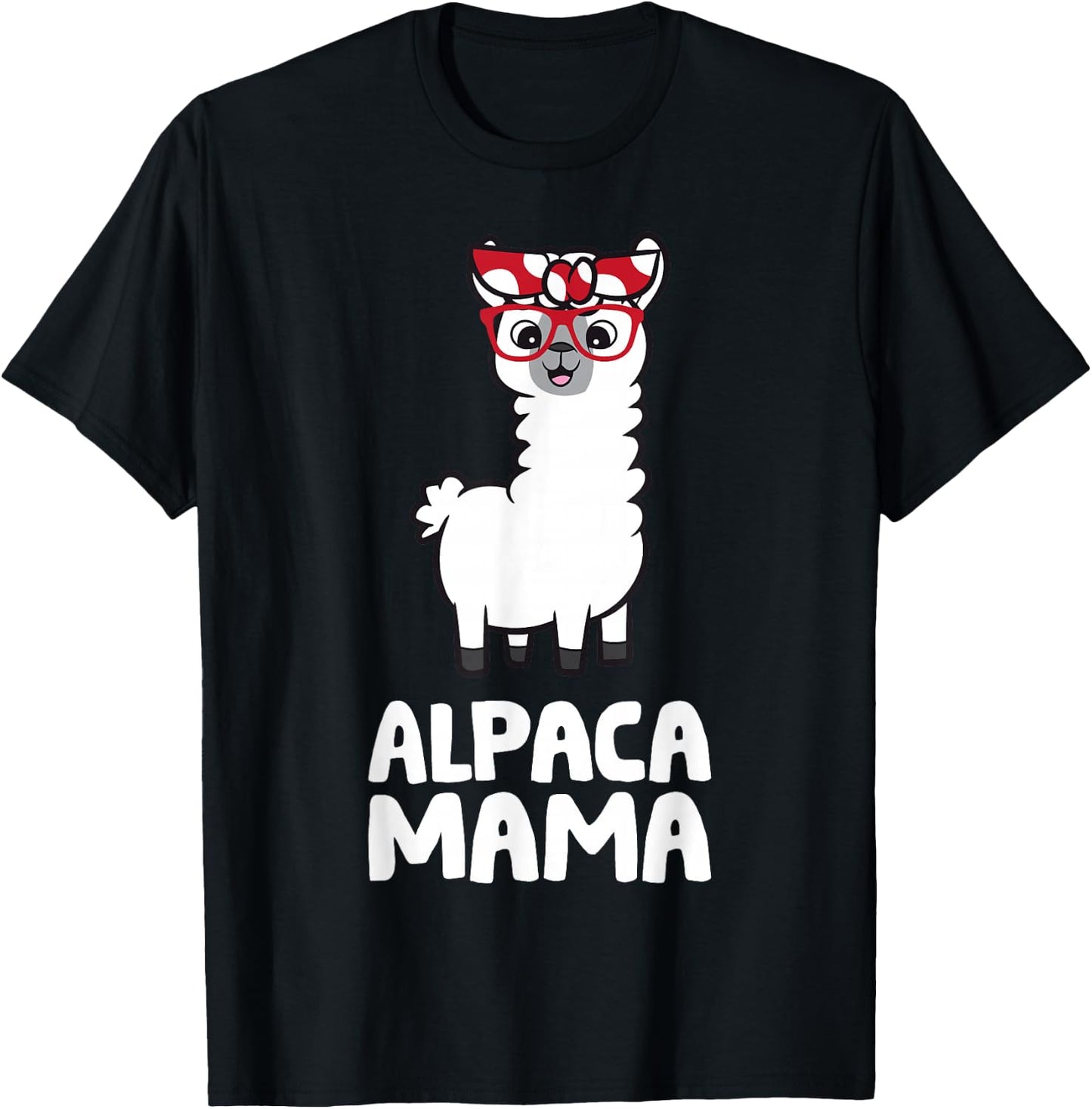 Alpaca Mom Female Alpaca Breeder Cute Alpaca Mama T-Shirt - T-Shirt | Black