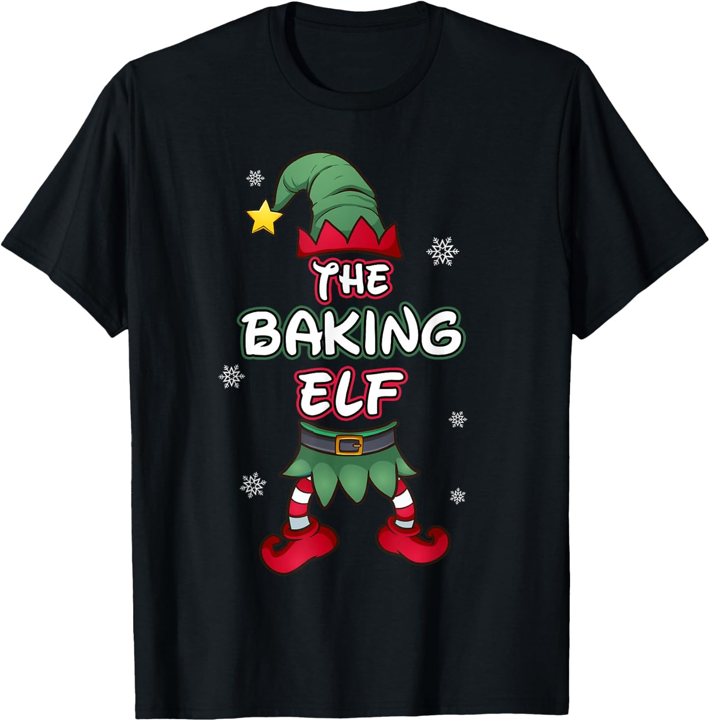 Baking Elf christmas pajamas pjs matching family group T-Shirt - T-Shirt | Black