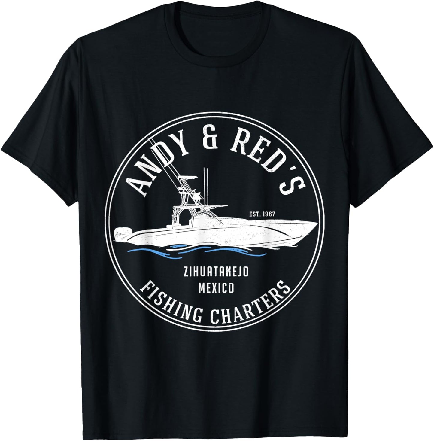 Vintage Andy & Red's Fishing Charters T-Shirt - T-Shirt | Black