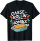 Thanksgiving Foods Matching Casse Rollin With My Homies T-Shirt - T-Shirt | Black
